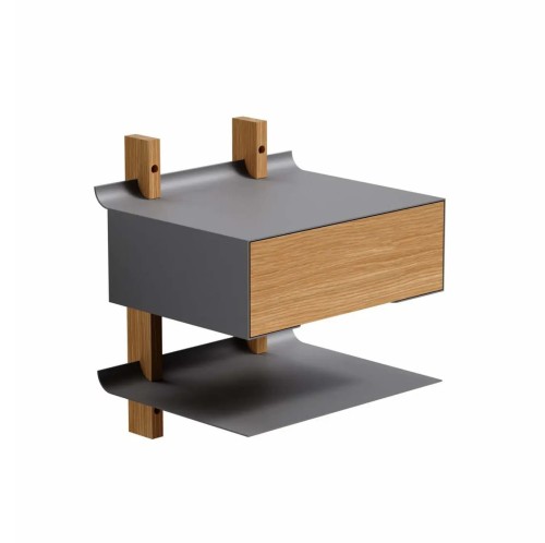 Stolik ścienny Smile Nature, szary - PLEASE WAIT to be SEATED