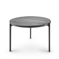 Stolik kawowy z drewnianym blatem Savoye Black Ø60 - PLEASE WAIT to be SEATED