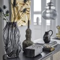 Świecznik na świecę stołową o falistej powierzchni Briar 24, szary - Bloomingville