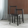 Stołek drewniany Crofton, czarny - PLEASE WAIT to be SEATED
