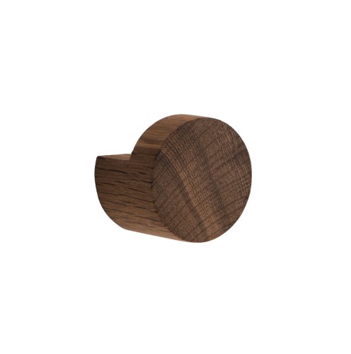 Wieszak pojedynczy drewniany Wood Knot Ø3.5, dąb wędzony, 1 szt - EKTA Living
