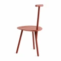 Minimalistyczne krzesło drewniane Spade, czerwone - PLEASE WAIT to be SEATED