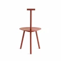 Minimalistyczne krzesło drewniane Spade, czerwone - PLEASE WAIT to be SEATED