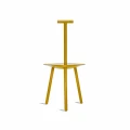 Minimalistyczne krzesło drewniane Spade, żółte - PLEASE WAIT to be SEATED