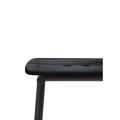 Stołek barowy z jesionowym siedziskiem, Tubby Tube Black 75 - PLEASE WAIT to be SEATED
