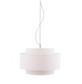 Lampa wisząca tekstylna bouclé Noah 50, biała - Globen Lighting