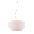 Lampa wisząca tekstylna bouclé Noah 50, biała - Globen Lighting