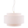 Lampa wisząca tekstylna bouclé Noah 70, biała - Globen Lighting