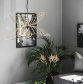 Metalowa lampa wisząca o falującym kształcie Ray 70, mosiężny - Globen Lighting