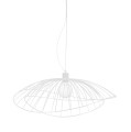 Metalowa lampa wisząca o falującym kształcie Ray 70, biała - Globen Lighting