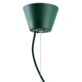Metalowa lampa wisząca o falującym kształcie Ray 70, zielona - Globen Lighting