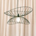 Metalowa lampa wisząca o falującym kształcie Ray 70, zielona - Globen Lighting
