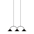 Designerska lampa wisząca Curve 3, czarna - Globen Lighting