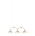 Designerska lampa wisząca Curve 3, beżowa - Globen Lighting