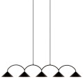Designerska lampa wisząca Curve 5, czarna - Globen Lighting