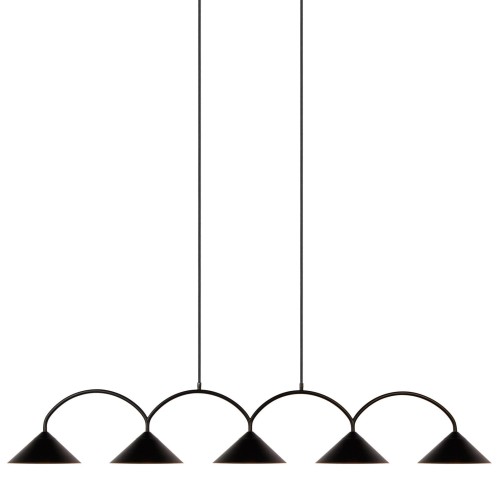 Designerska lampa wisząca Curve 5, czarna - Globen Lighting