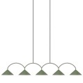 Designerska lampa wisząca Curve 5, zielona - Globen Lighting