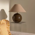 Lampa stołowa kula ze stożkowym kloszem Iris 45, Mocha - Globen Lighting