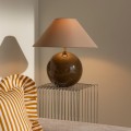 Lampa stołowa kula ze stożkowym kloszem Iris 45, Mocha - Globen Lighting