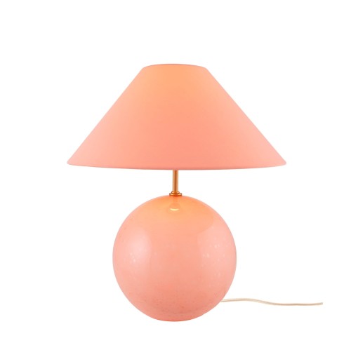 Lampa stołowa kula ze stożkowym kloszem Iris 35, Blush - Globen Lighting