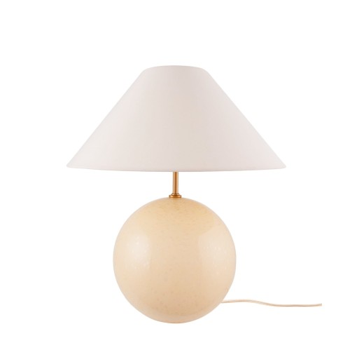Lampa stołowa kula ze stożkowym kloszem Iris 35, kremowa - Globen Lighting