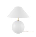 Lampa stołowa kula ze stożkowym kloszem Iris 35, biała - Globen Lighting