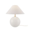 Lampa stołowa kula ze stożkowym kloszem Iris 35, biała - Globen Lighting