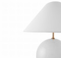 Lampa stołowa kula ze stożkowym kloszem Iris 35, biała - Globen Lighting