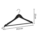 Drewniane wieszaki na ubrania, czarne 44,5 cm, 3 sztuki - 5five