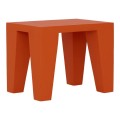 Niski stołek drewniany Leon, pomarańczowy - UNC
