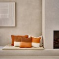 Poduszka dekoracyjna z lnu i bawełny Nuru Rust Orange 45x45 - Pomax