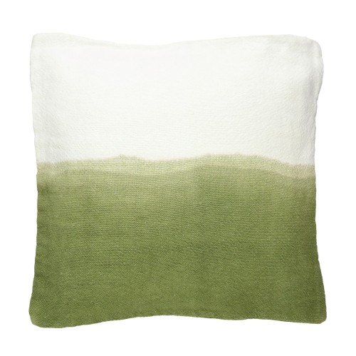 Poduszka dekoracyjna z lnu i bawełny Nuru Khaki 45x45 - Pomax