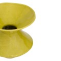 Geometryczny wazon ceramiczny Zale, limonkowy żółty - UNC