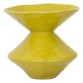 Geometryczny wazon ceramiczny Zale, limonkowy żółty - UNC