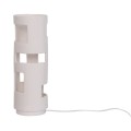 Wąska lampa stołowa gliniana Ludico, biała - UNC