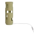 Wąska lampa stołowa gliniana Ludico, zielona - UNC