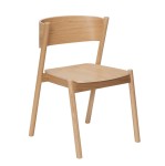 Krzesła dębowe do jadalni Oblique naturalne, 2 szt - Hubsch
