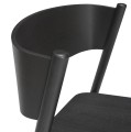Krzesła dębowe do jadalni Oblique czarne, 2 szt - Hubsch