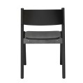 Krzesła dębowe do jadalni Oblique czarne, 2 szt - Hubsch