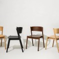 Krzesła dębowe do jadalni Oblique czarne, 2 szt - Hubsch