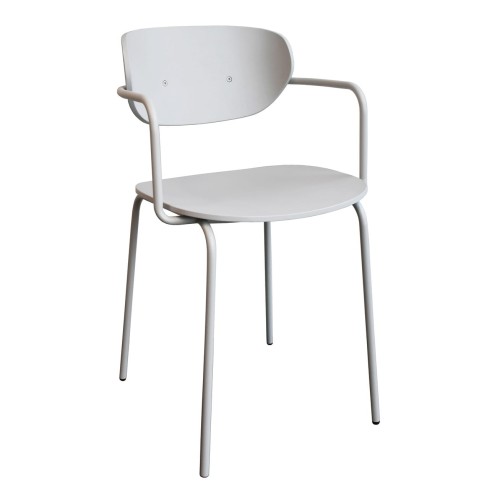 Wytrzymałe krzesła do 150 kg Arch szare, 2 szt - Hubsch