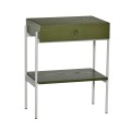 Stolik nocny z szufladą i półką Noir, zielony - Hubsch