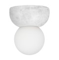 Kinkiet plafon sufitowy Torrano 13, IP44, biały marmur - Globen Lighting
