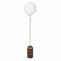 Lampa podłogowa marmurowa ze szklaną kulą Torrano, brązowa - Globen Lighting