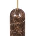 Lampa podłogowa marmurowa ze szklaną kulą Torrano, brązowa - Globen Lighting