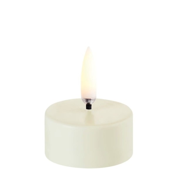 Świeca tealight na baterie z ruchomym płomieniem Tealight 400, Ivory - Uyuni
