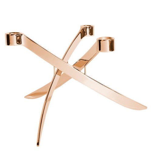 Świecznik trójramienny LightArch 28, złoty - Uyuni