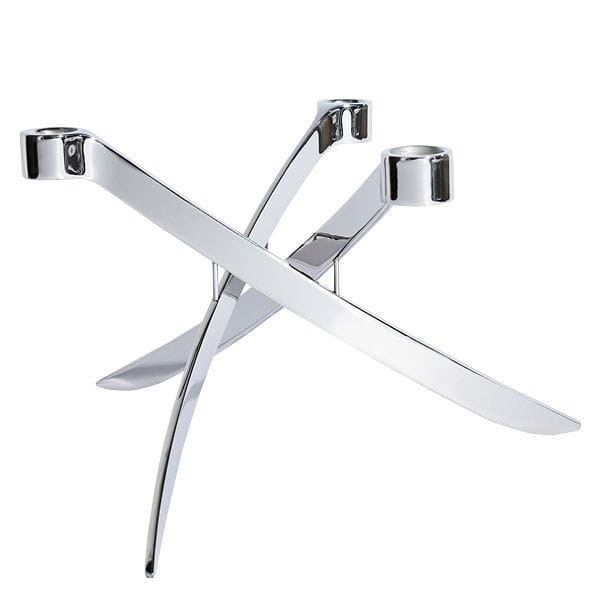 Świecznik trójramienny LightArch 28, srebrny - Uyuni