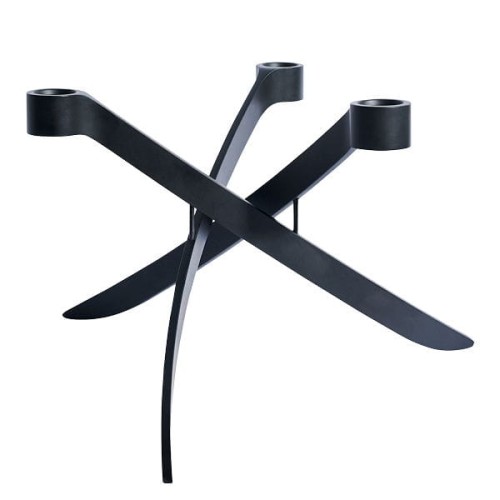 Świecznik trójramienny LightArch 28, czarny mat - Uyuni