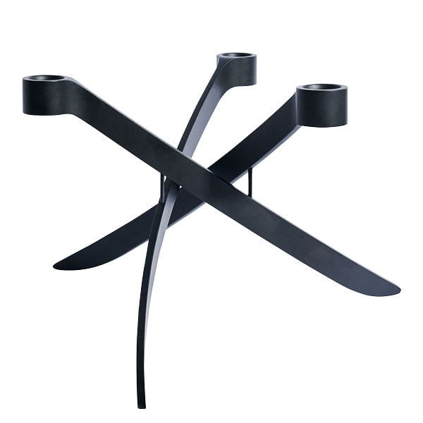 Świecznik trójramienny LightArch 28, czarny mat - Uyuni